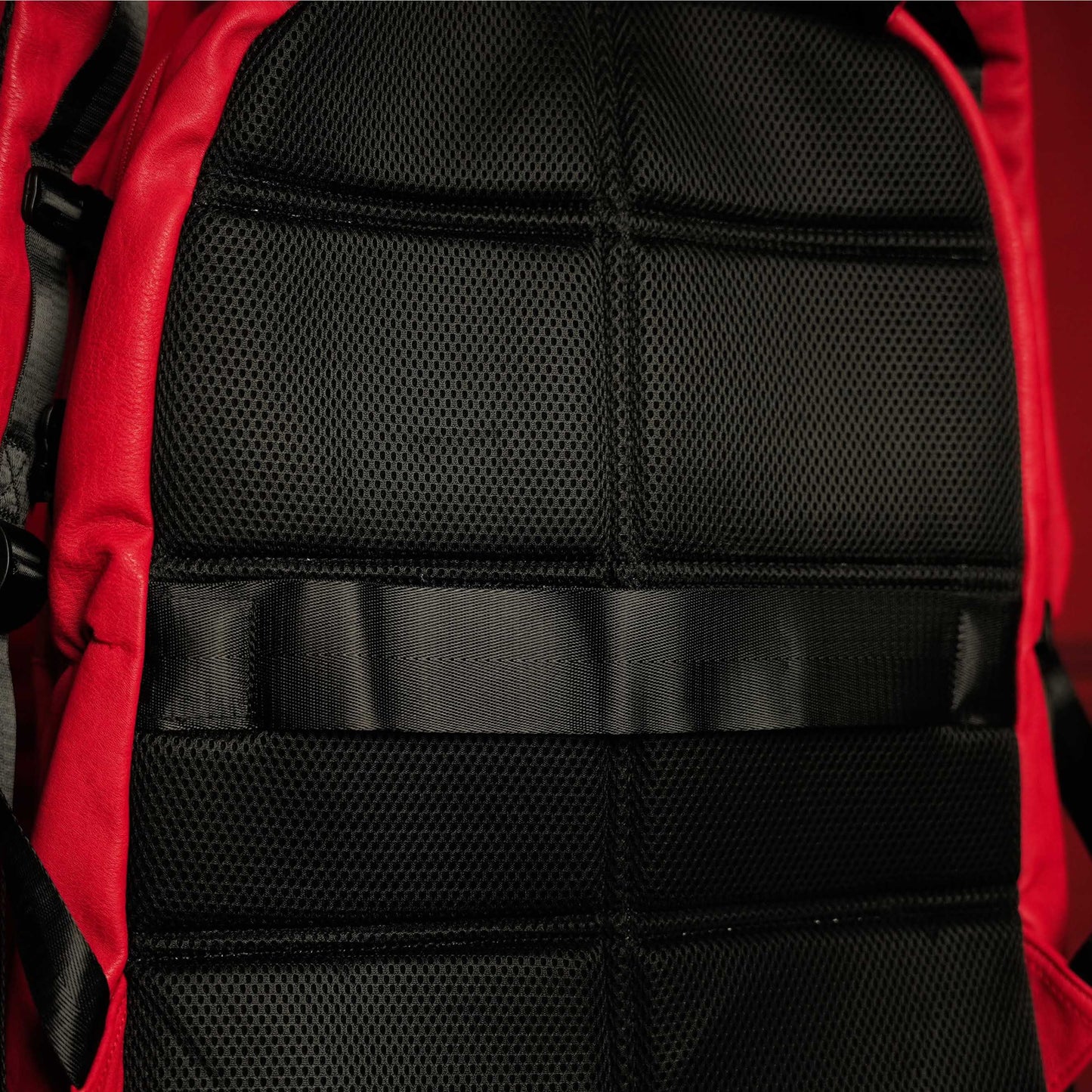 Red Leather Luxury Carry-On Patented Backpack