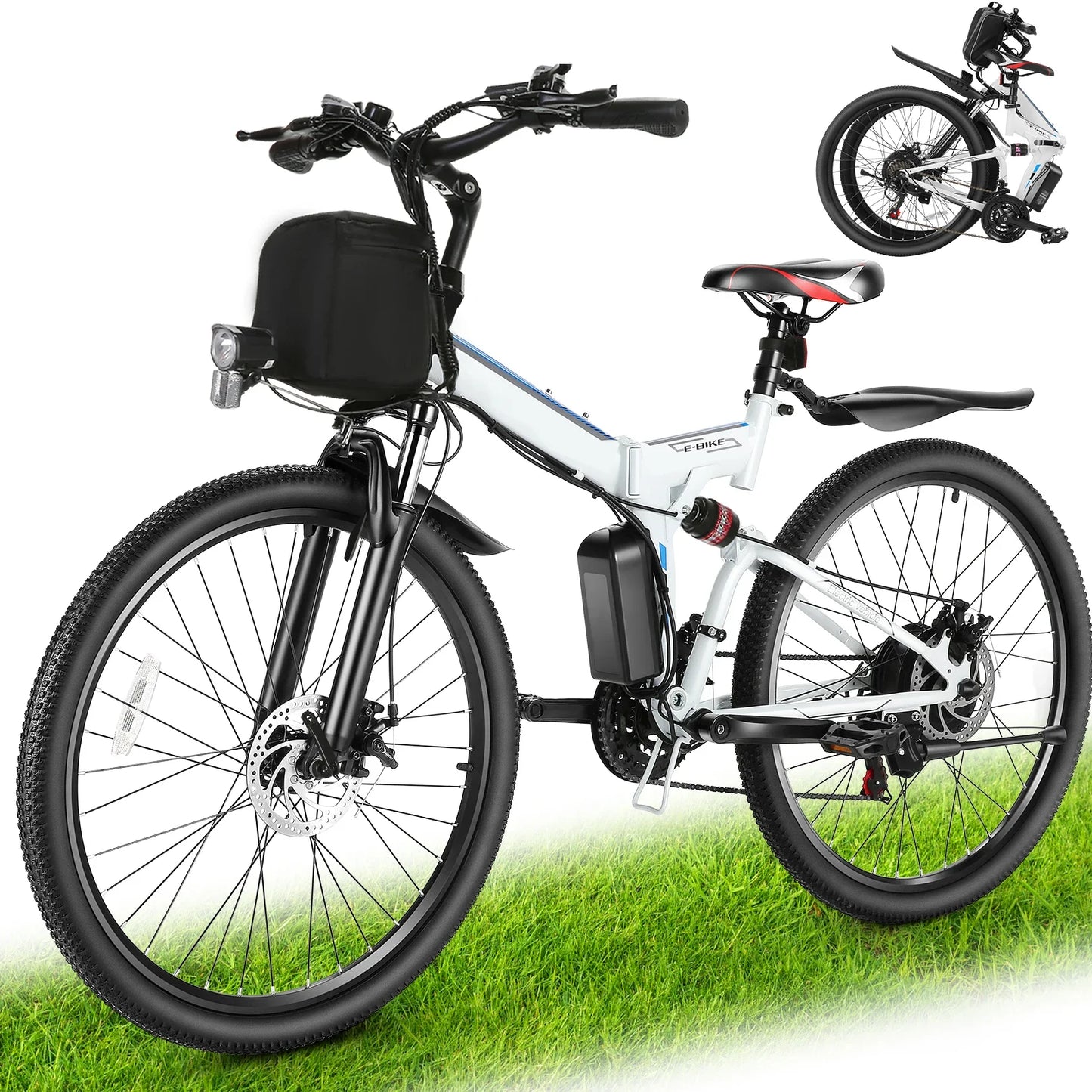 Adult Folding E-Bike Cruise Control Removable Battery