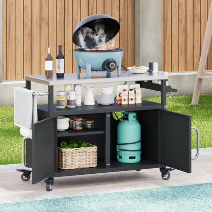 K&K 54.5" Stainless Steel Prep Station