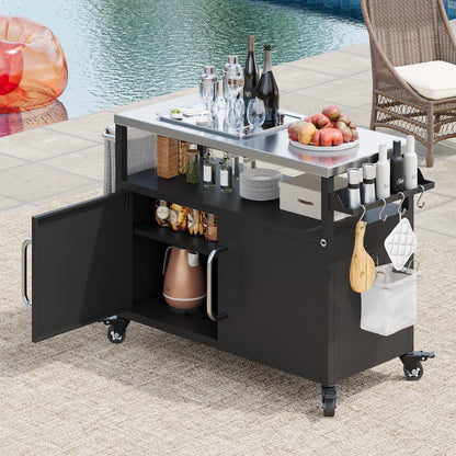 K&K 54.5" Stainless Steel Prep Station