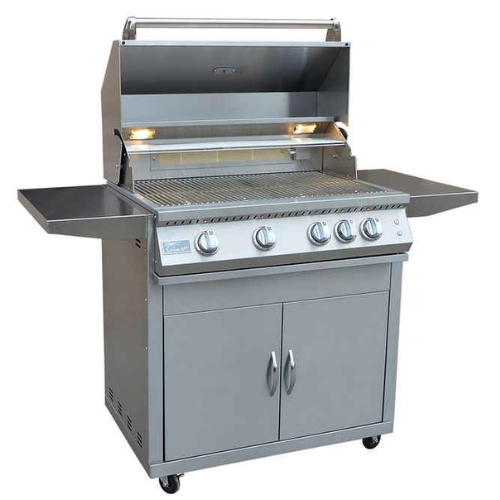 KoKoMo BBQ Grill 32 Inch - Professional 4-Burner Cart Made of Premium 304 Stainless Steel