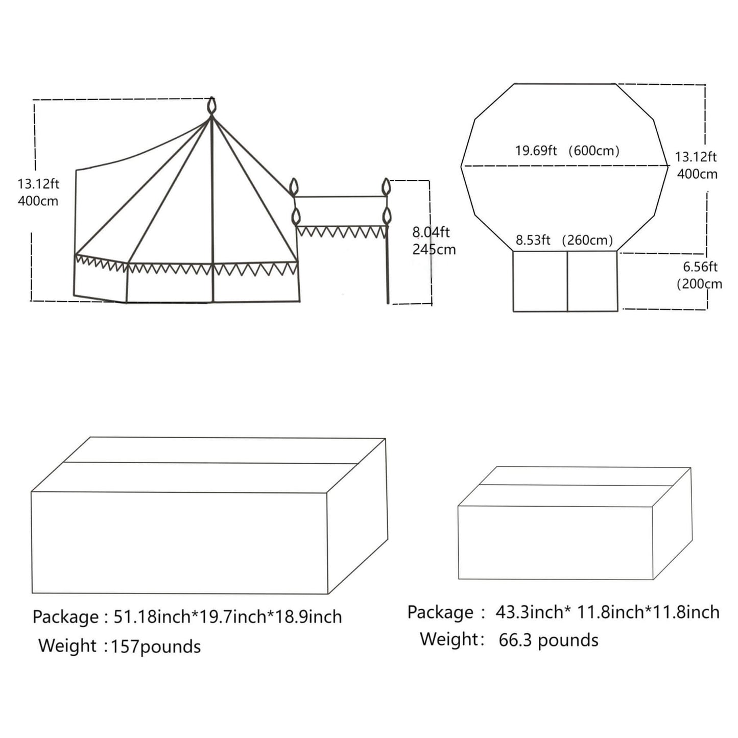 Heavy-Duty Bell Tent (13x19FT)