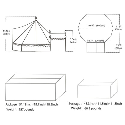 Heavy-Duty Bell Tent (13x19FT)