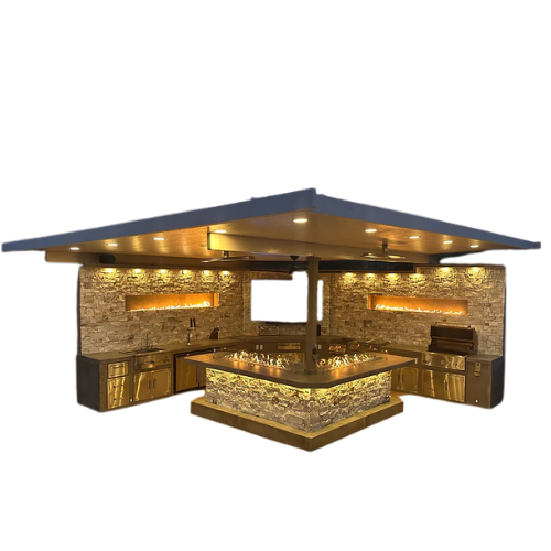 KoKoMo Luxury Outdoor Kitchen BBQ Island - Custom Built Premium Cooking Station for Your Backyard
