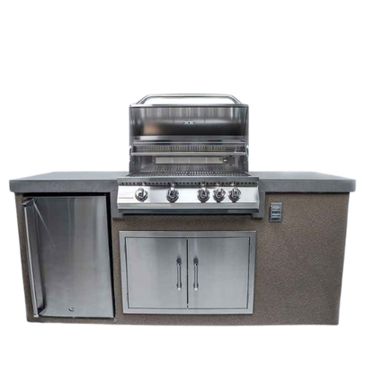 KoKoMo 7' BBQ Island (32" Grill & Fridge)