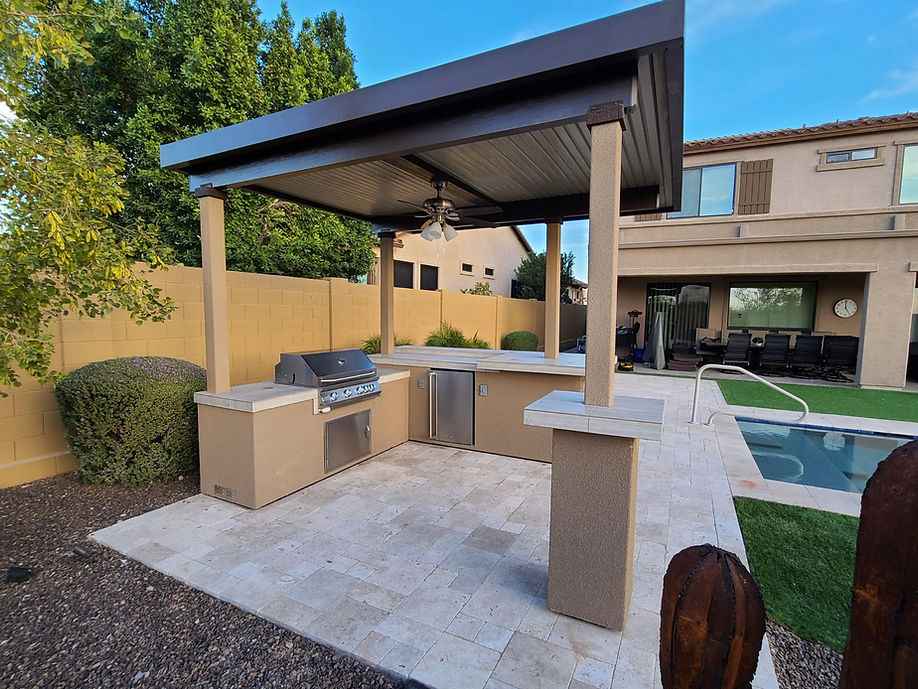 KoKoMo 12' BBQ Island & Pergola