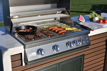 KoKoMo Outdoor Kitchen Island with Waterfall Edge