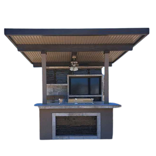 KoKoMo Baja BBQ Island & 12'x12' Patio Cover