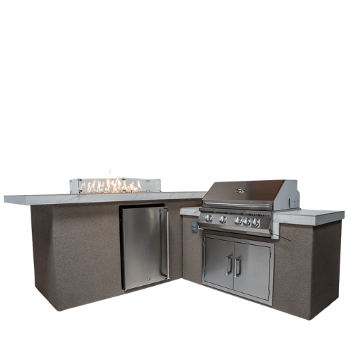 KoKoMo 7'6" x 9' Island with Fire Feature