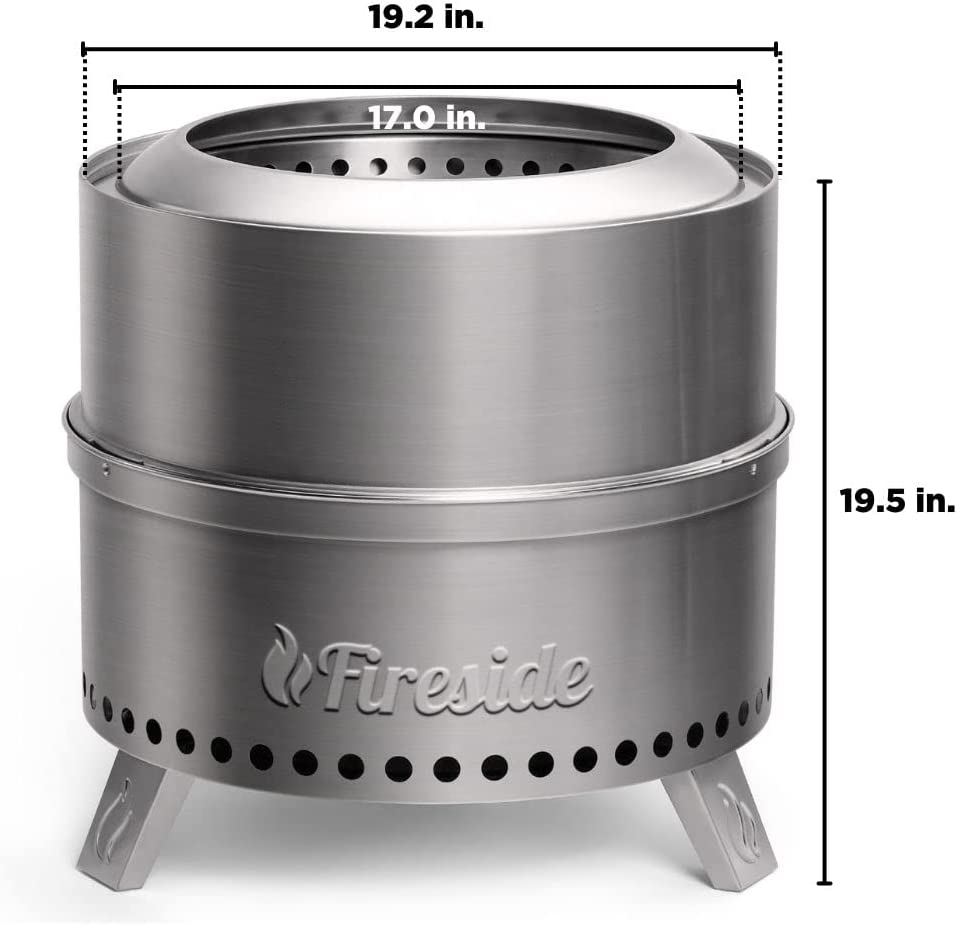Pluto R19-SS Smokeless Outdoor Fire Pit
