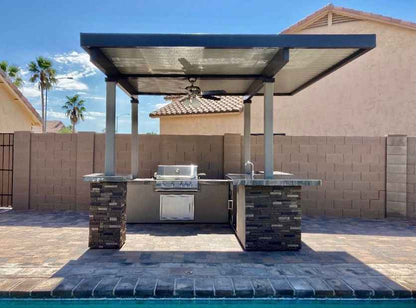 KoKoMo 12' BBQ Island & Pergola