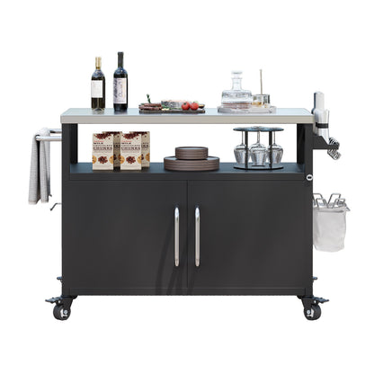 K&K 54.5" Stainless Steel Prep Station