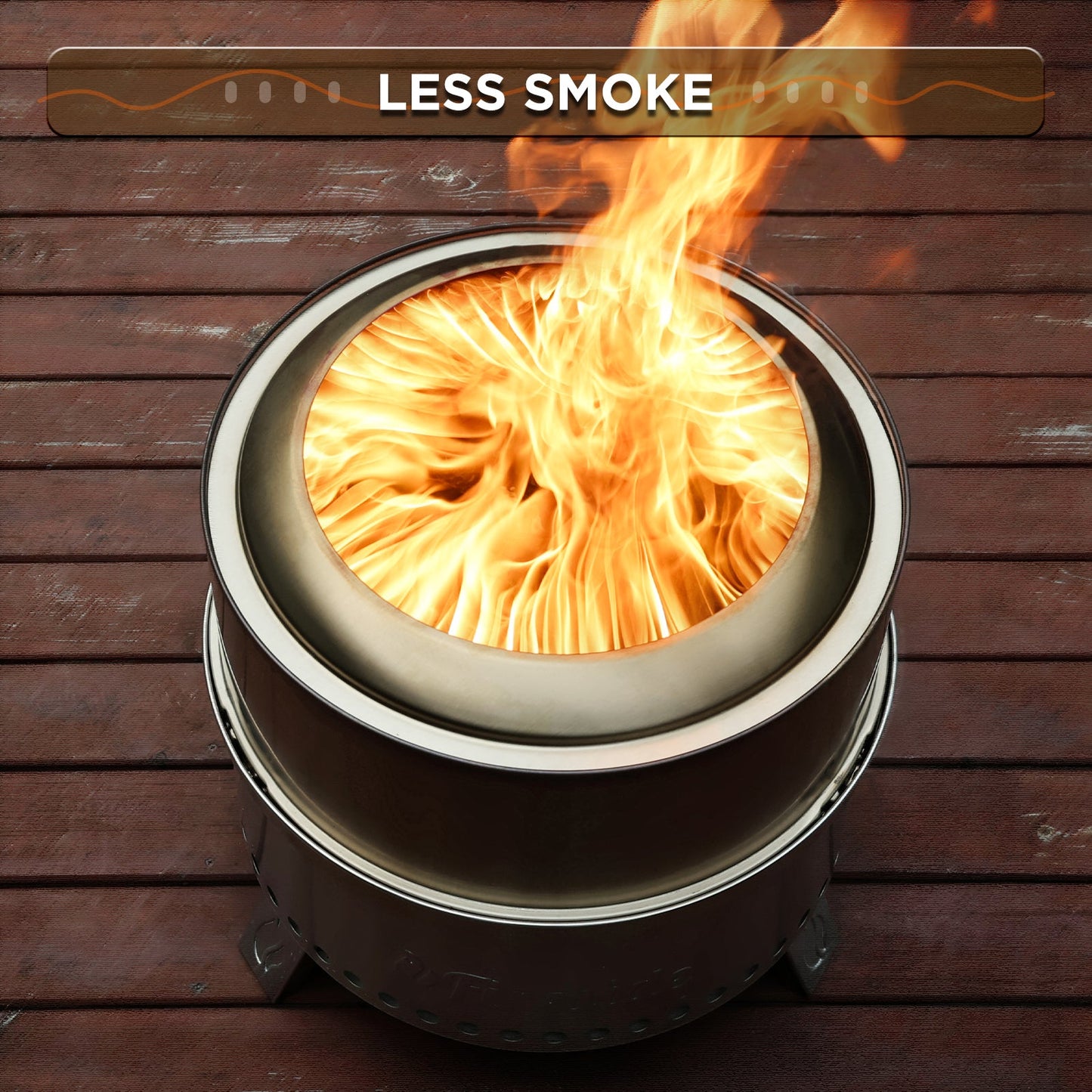 Pluto R19-SS Smokeless Outdoor Fire Pit