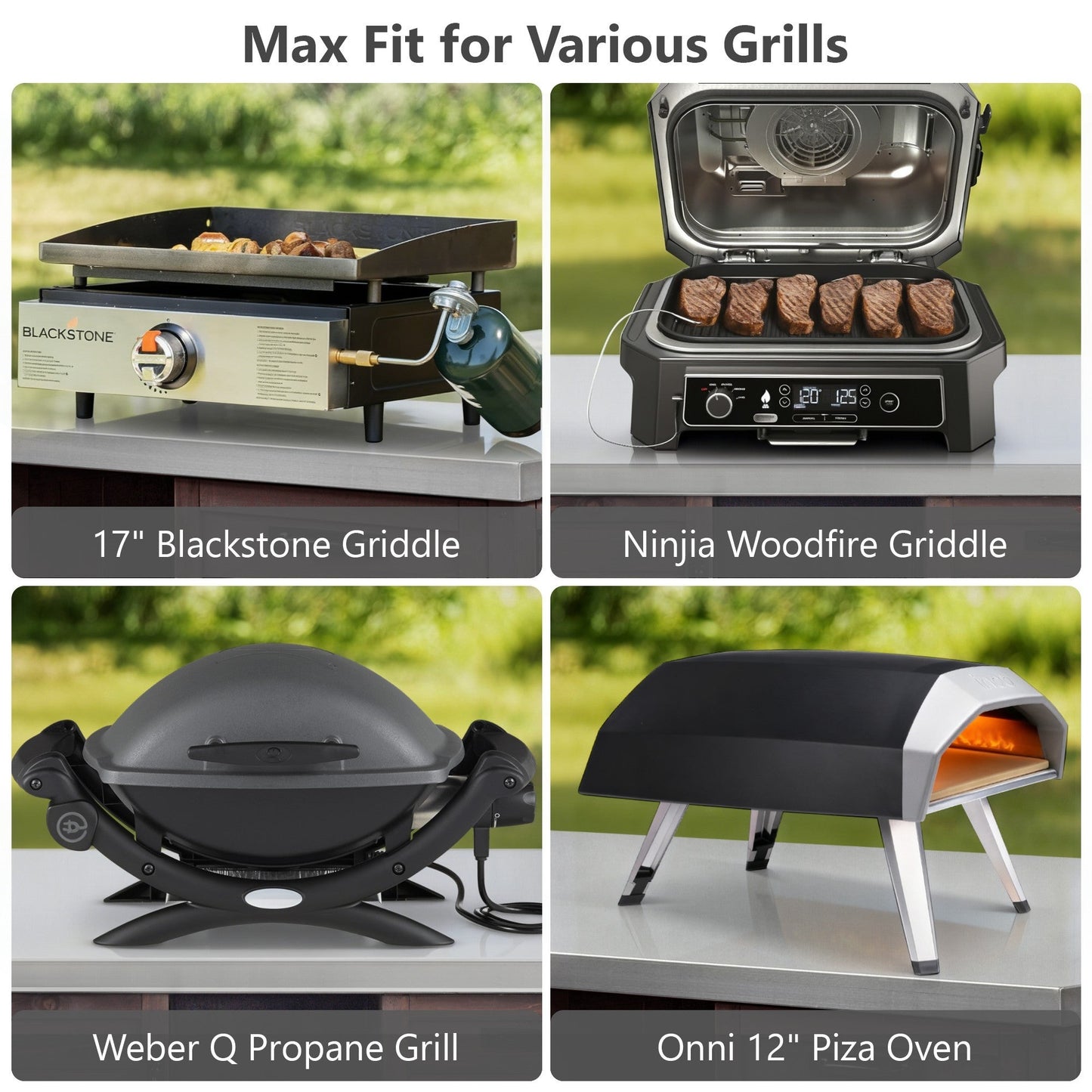 K&K 78" Grand Prep Station with Foldable Grill Table