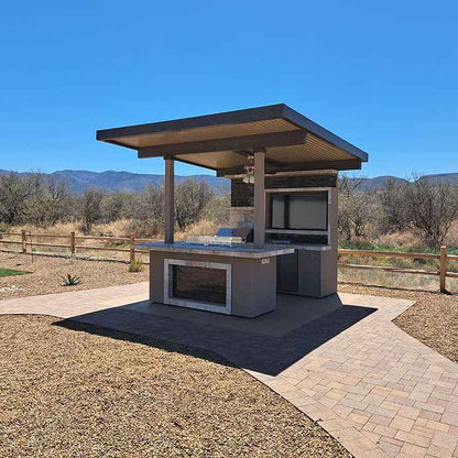 KoKoMo Baja BBQ Island & 12'x12' Patio Cover