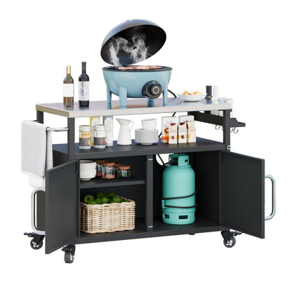 K&K 54.5" Stainless Steel Prep Station