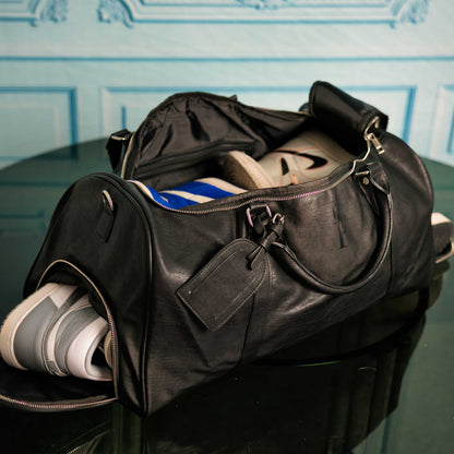 Black Leather XL Signature Bag Set