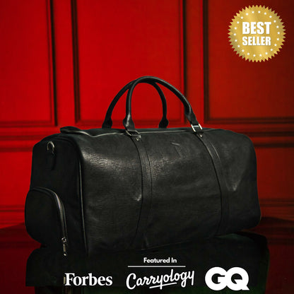 Black Leather XL Signature Bag Set