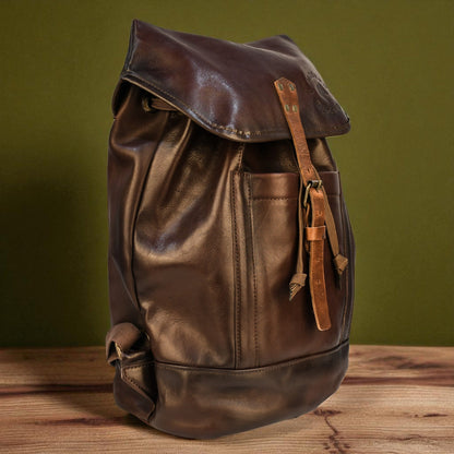 Bovine Leather Single Strap Backpack