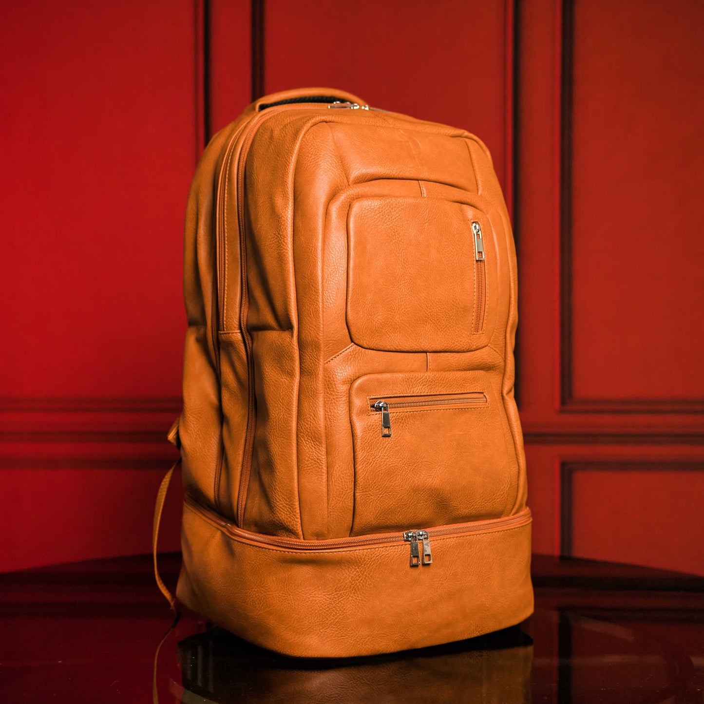 Brown Tumbled Leather Signature Bag Set