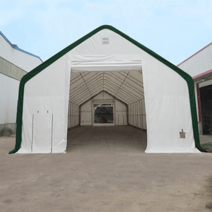 W40'xL80'xH21' Double Truss Storage Shelter, 8' Truss Spacing
