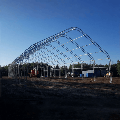 W40'xL80'xH21' Double Truss Storage Shelter, 10' Truss Spacing