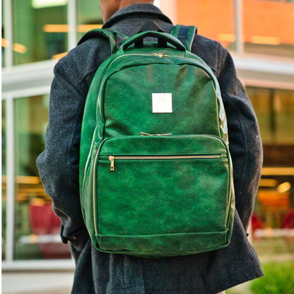 Emerald Green Leather 2 Bag Set