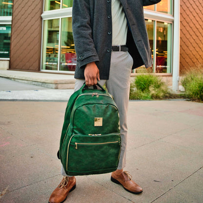 Emerald Green Leather 2 Bag Set