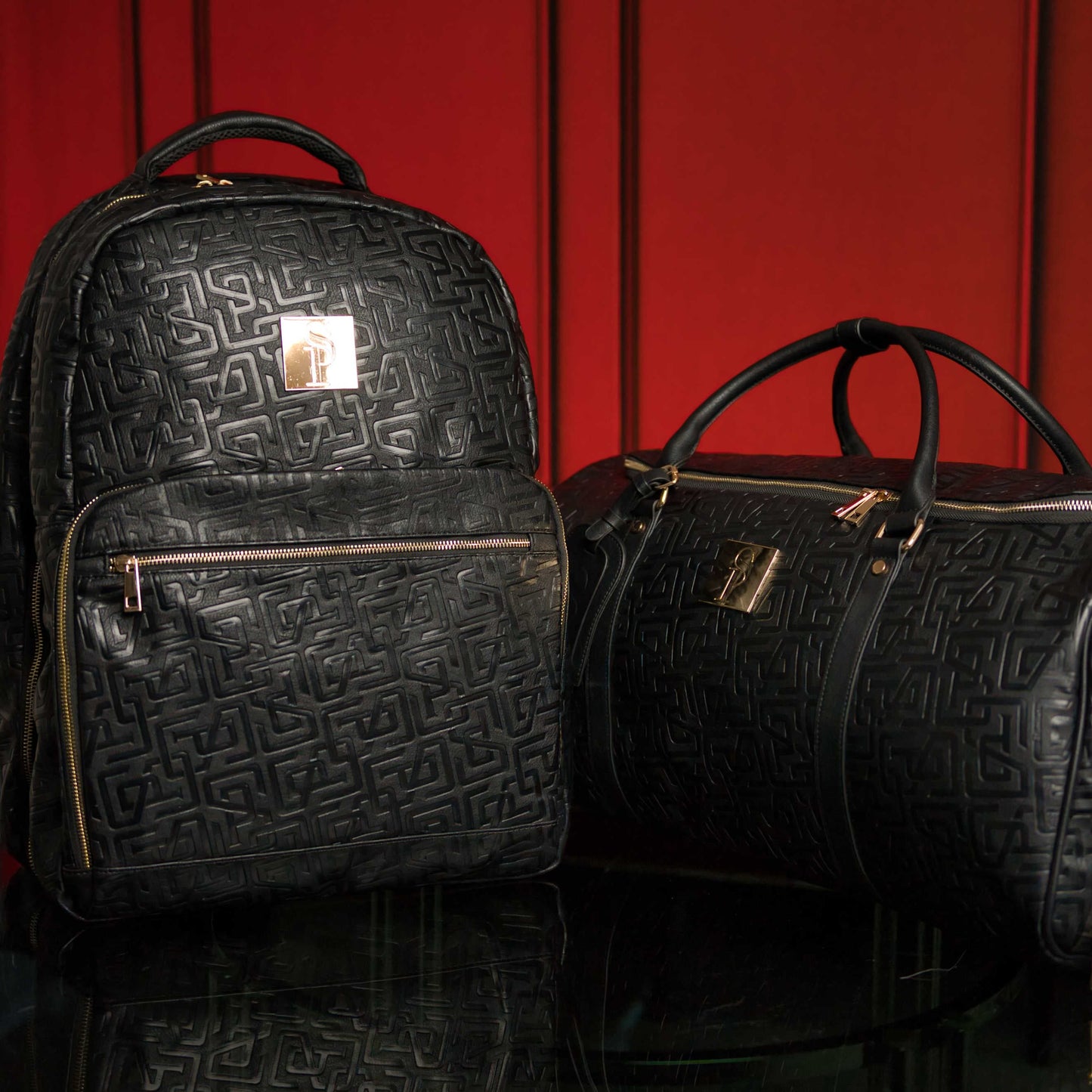 Monogram Leather 2 Bag Set