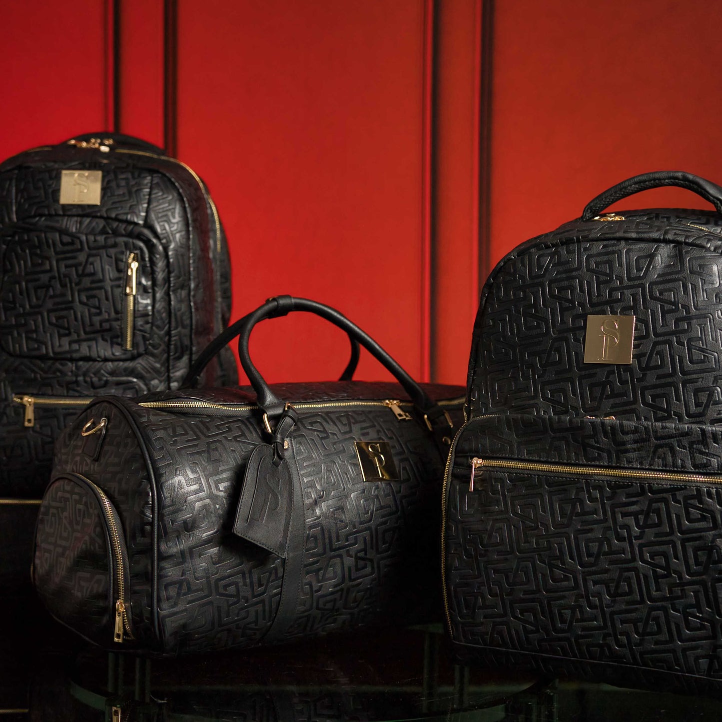 Monogram Leather 3 Bag Set