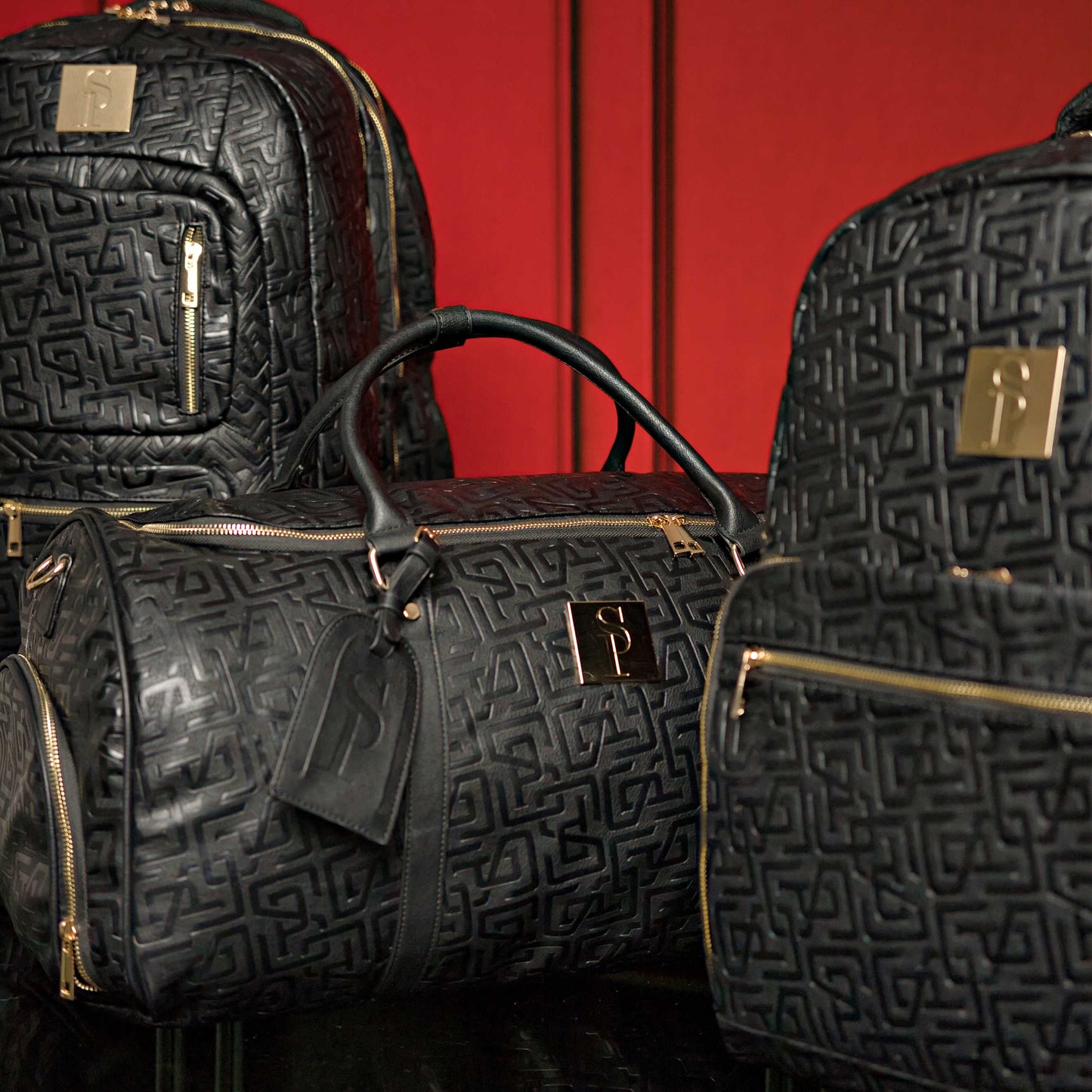 Monogram Leather 3 Bag Set