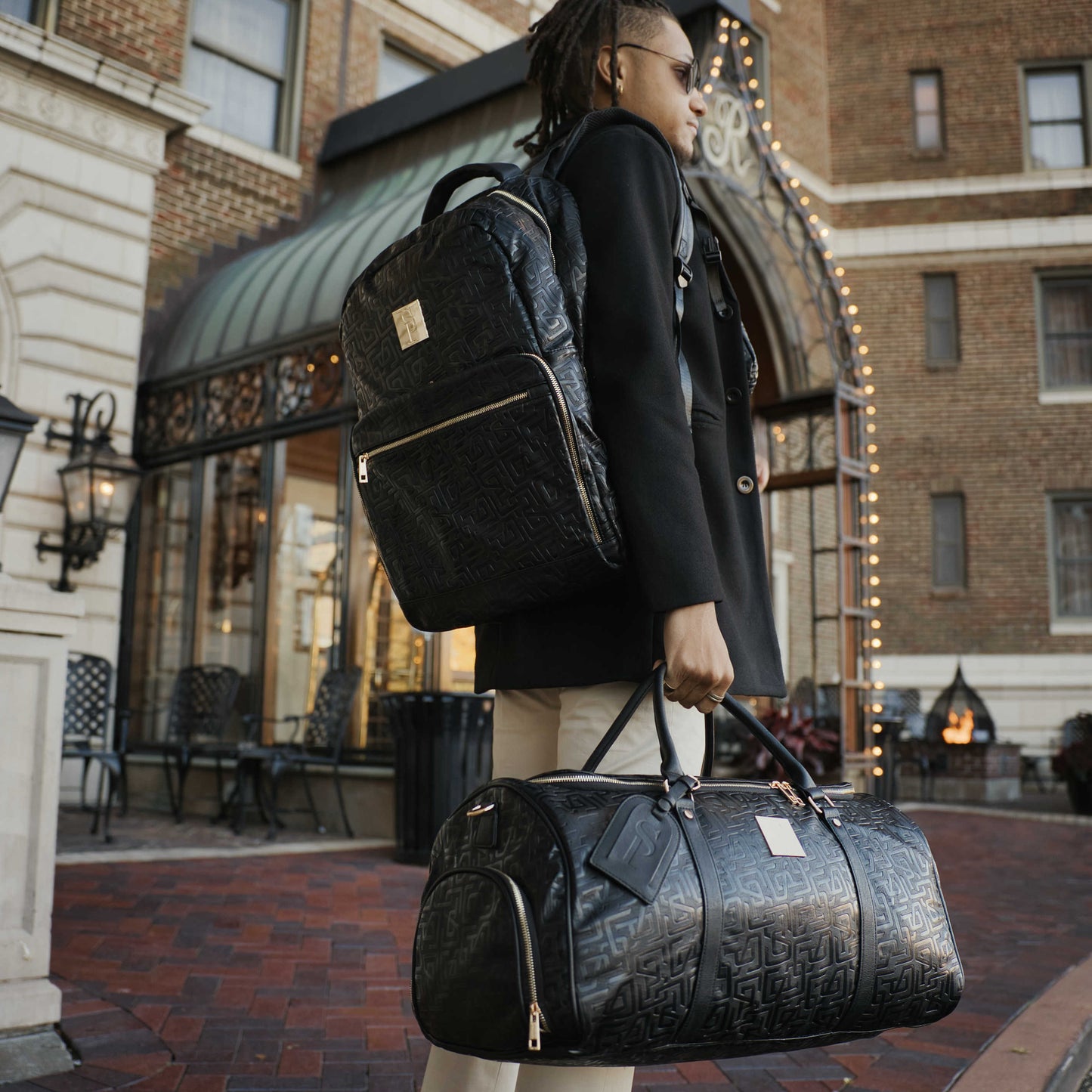 Monogram Leather 2 Bag Set
