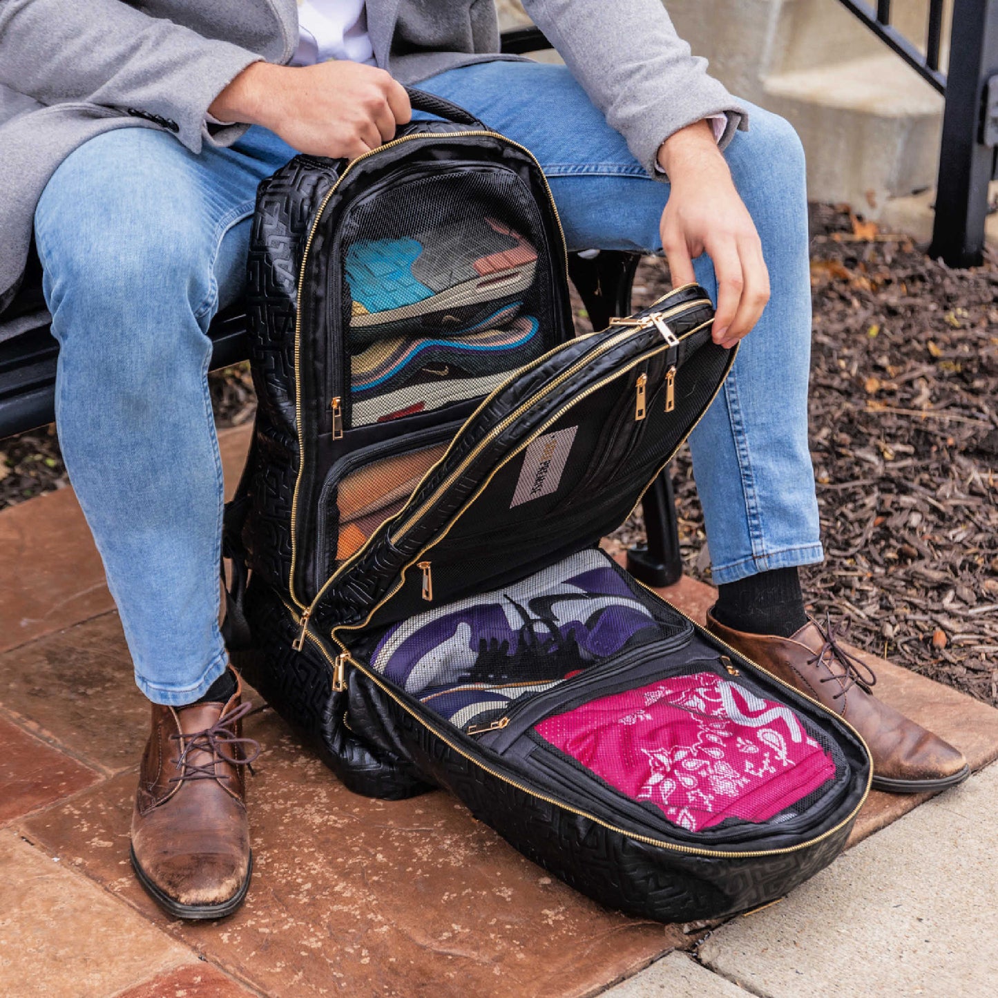Monogram Leather Signature Bag Set