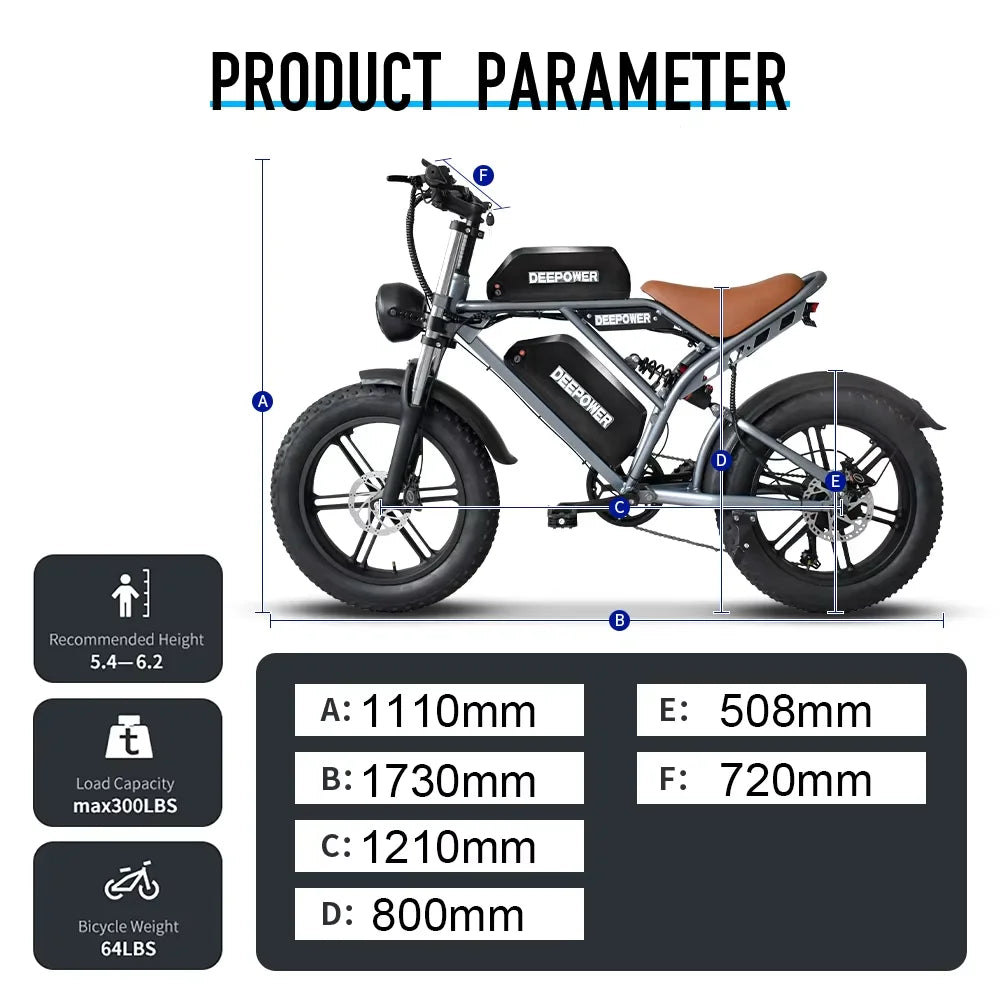 DEEPOWER S7 Off-Road Electric Bike