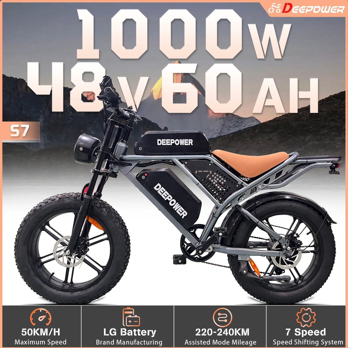 DEEPOWER S7 Off-Road Electric Bike