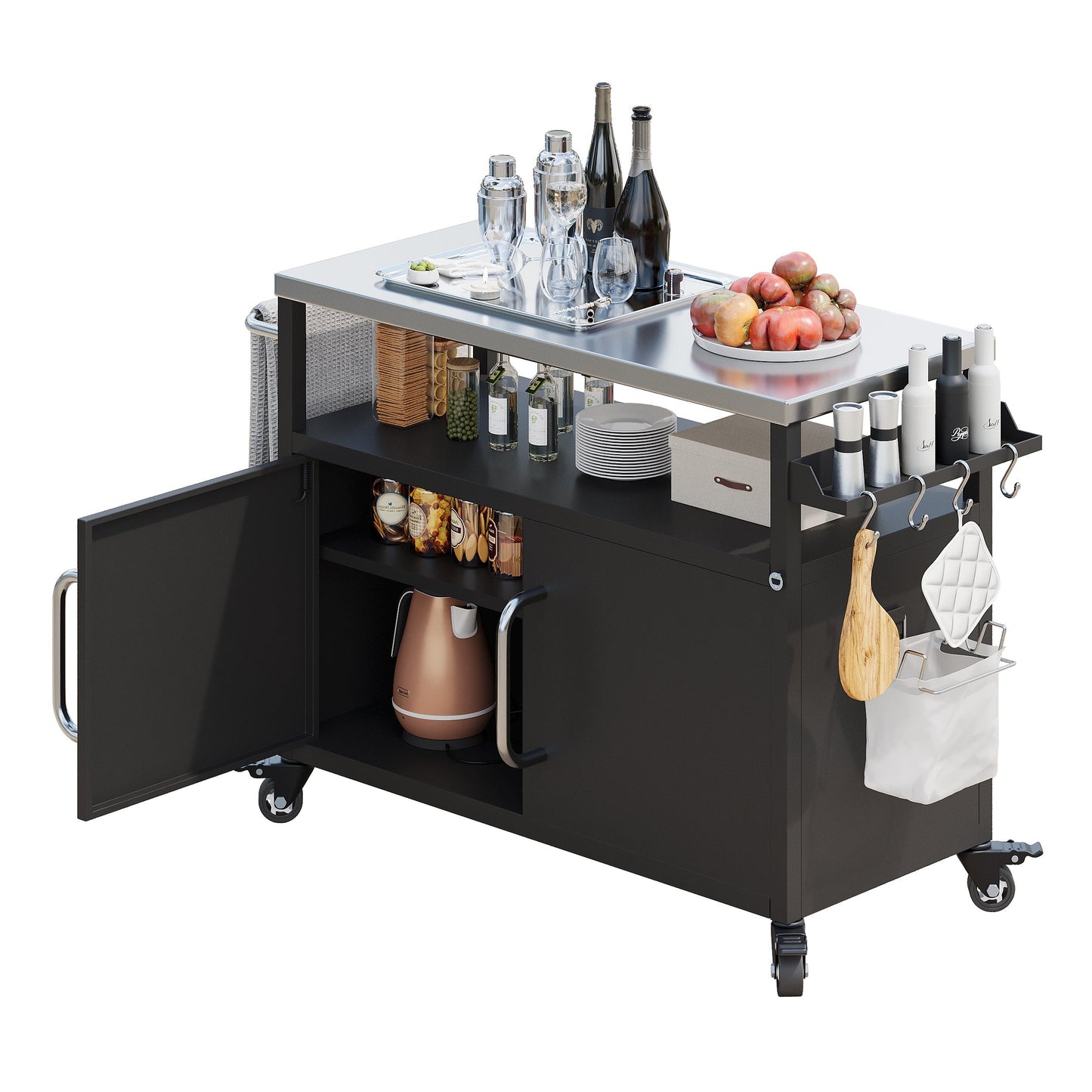 K&K 54.5" Stainless Steel Prep Station