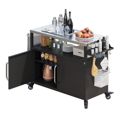K&K 54.5" Stainless Steel Prep Station