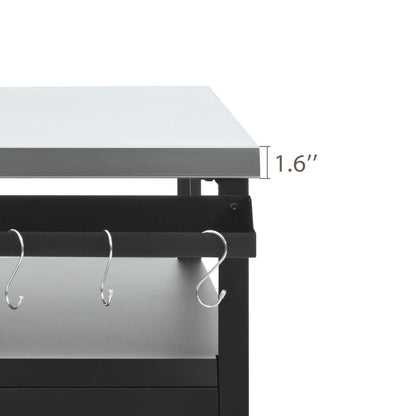 K&K 54.5" Stainless Steel Prep Station