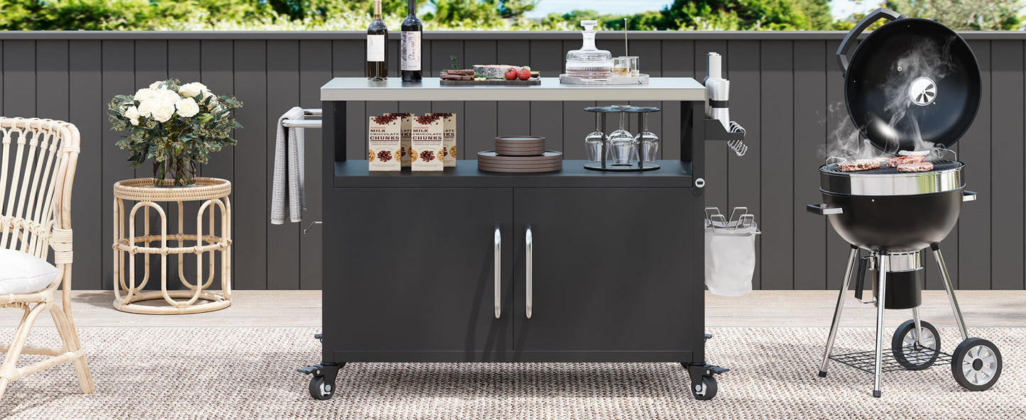K&K 54.5" Stainless Steel Prep Station