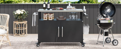 K&K 54.5" Stainless Steel Prep Station