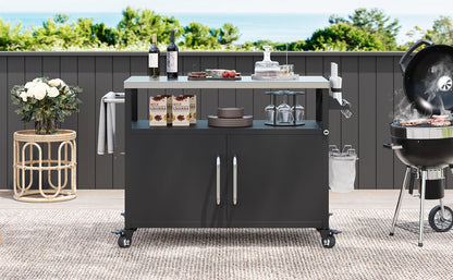 K&K 54.5" Stainless Steel Prep Station