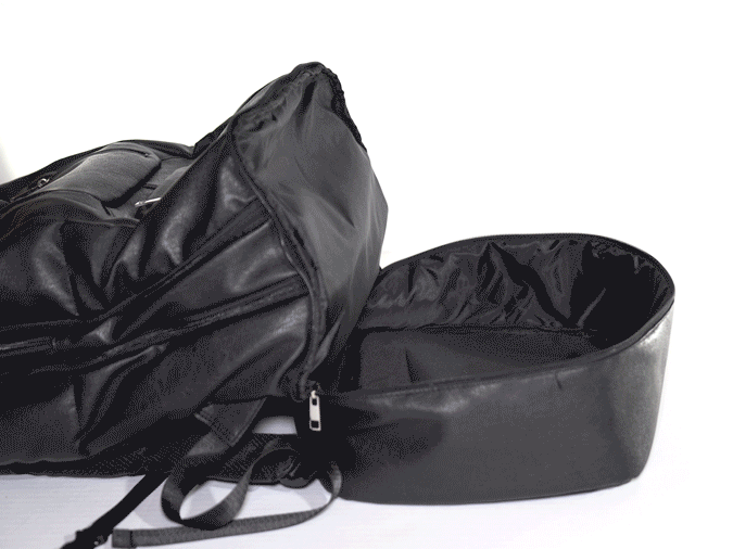 Red Leather Luxury Carry-On Patented Backpack