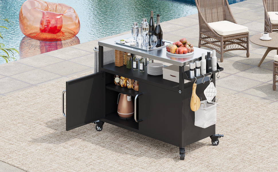 K&K 54.5" Stainless Steel Prep Station