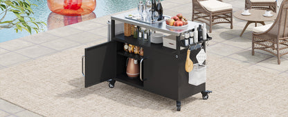 K&K 54.5" Stainless Steel Prep Station