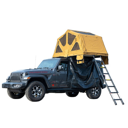 Naturnest Andromeda Khaki Soft Shell Rooftop Tent With Large Panoramic Skylight & YKK Doors (SAK72384)