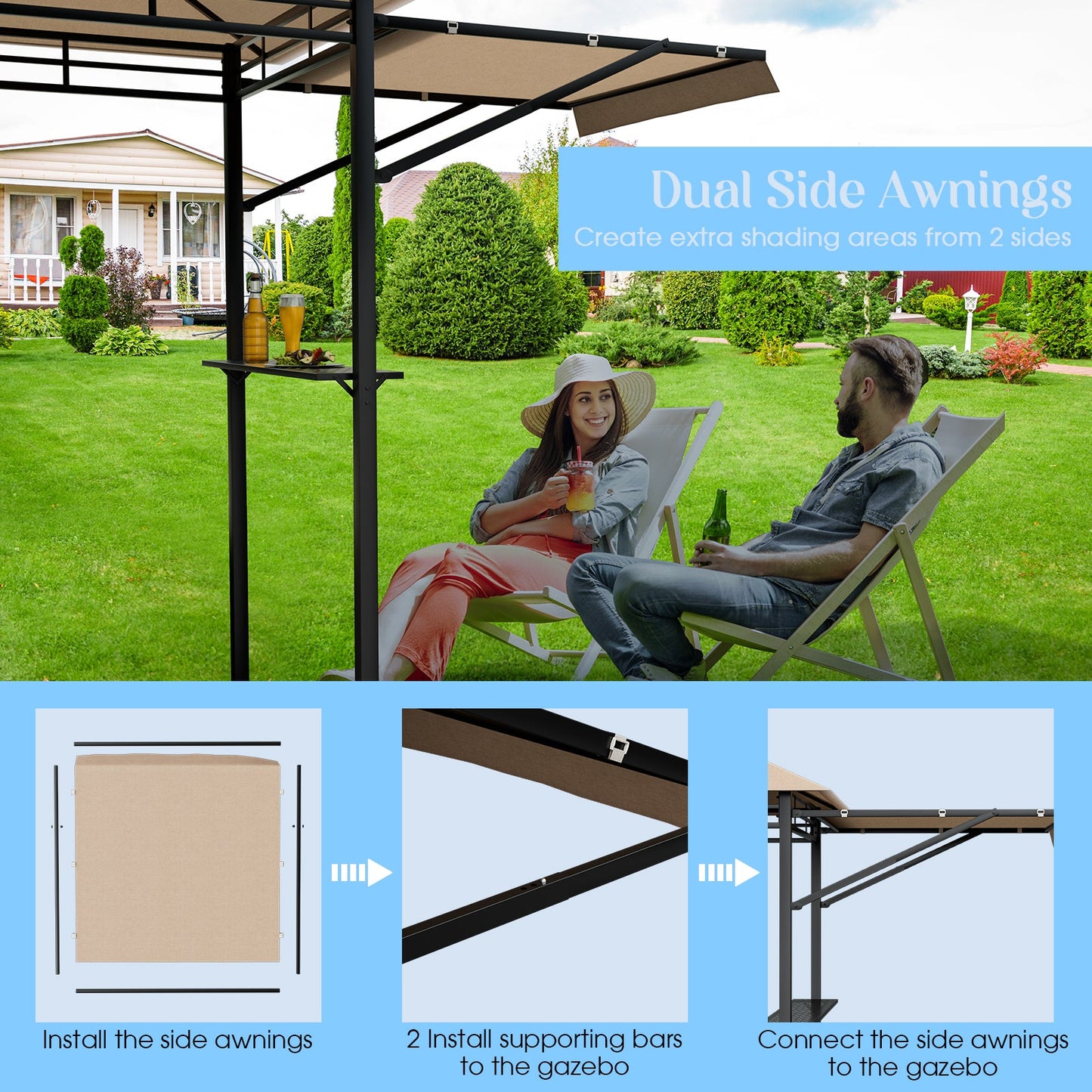 Feet Patio BBQ Grill Gazebo