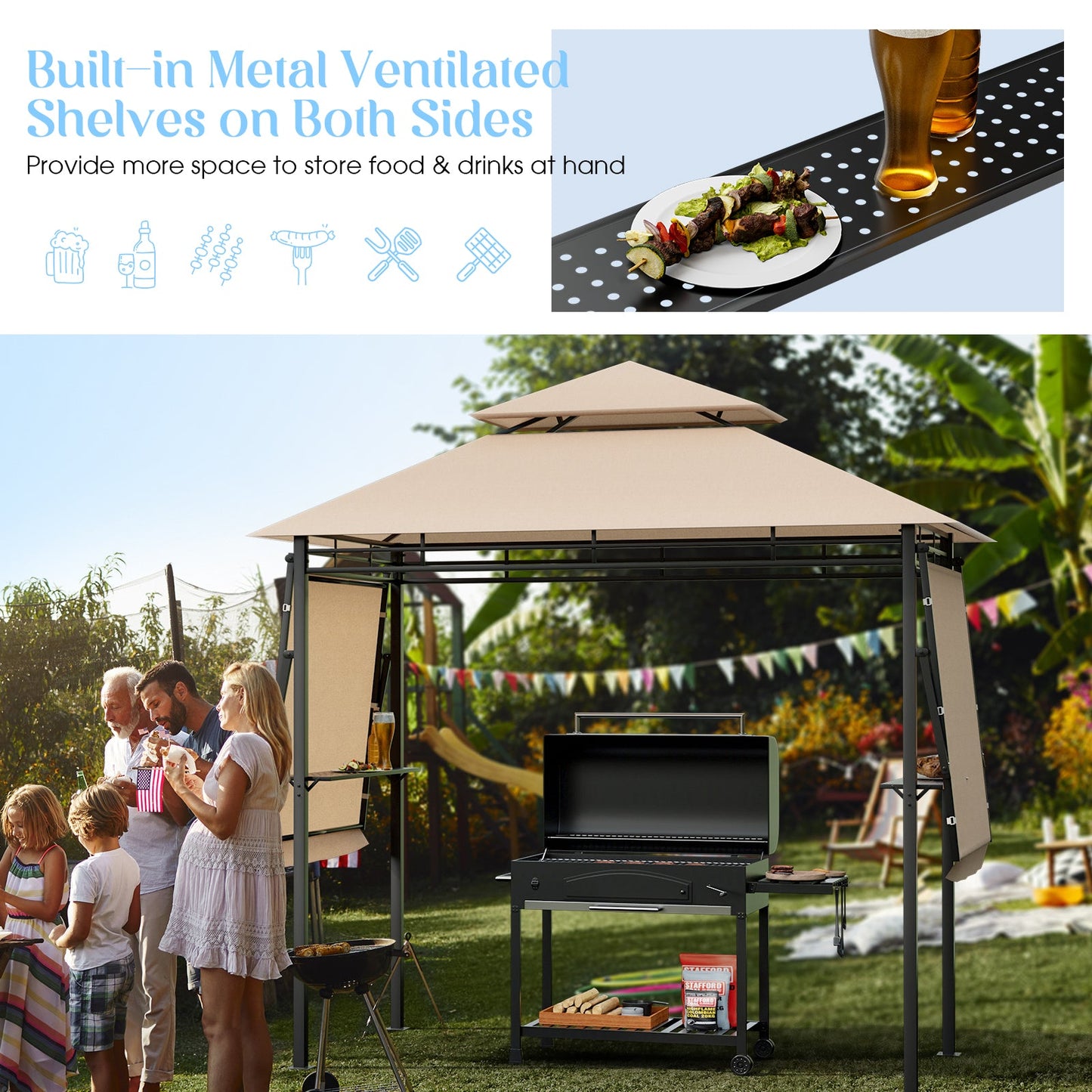 Feet Patio BBQ Grill Gazebo