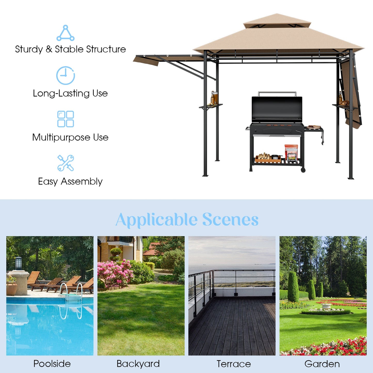 Feet Patio BBQ Grill Gazebo