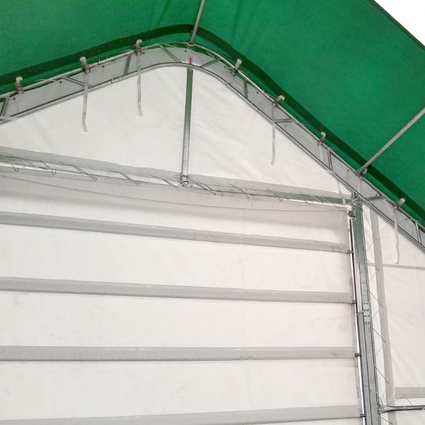 W40'xL80'xH21' Double Truss Storage Shelter, 8' Truss Spacing
